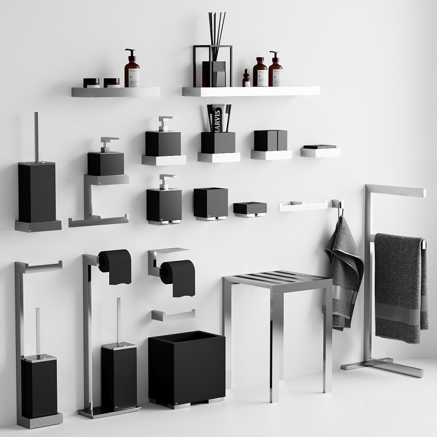 Полка Gessi Rettangolo, 600 мм, настенная, цвет Black Metal PVD - изображение 2