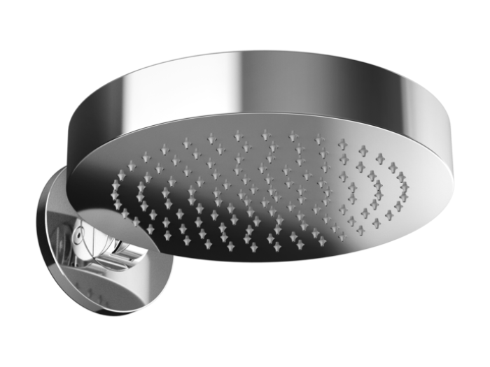 На изображении товар Верхний душ Gessi Tondo, настенный, поворотный, с защитой от известкового налёта, цвет Chrome от официального представителя в Москве