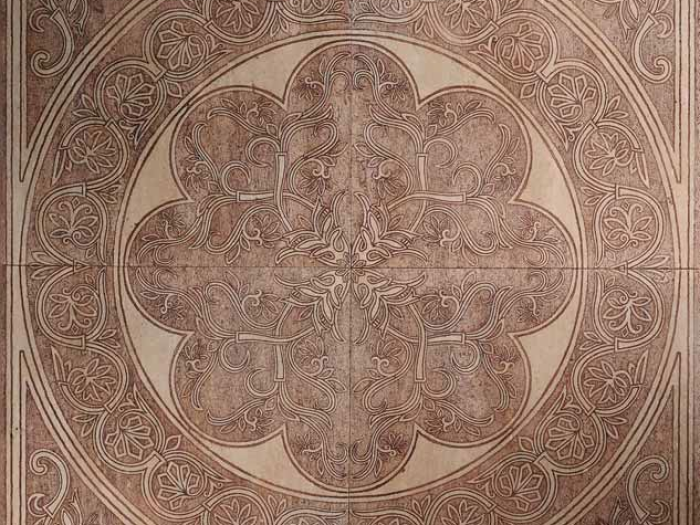 На изображении товар Akros Venezia Камень Decorative Art I tappeti Naxos travertino classico 80x80x1 от официального представителя в Москве