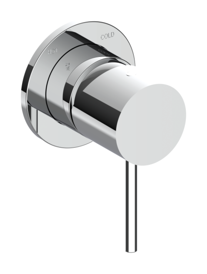 Смеситель для душа Bossini Teo, однорычажный, механический, на 1 выход, внешняя часть, цвет хром