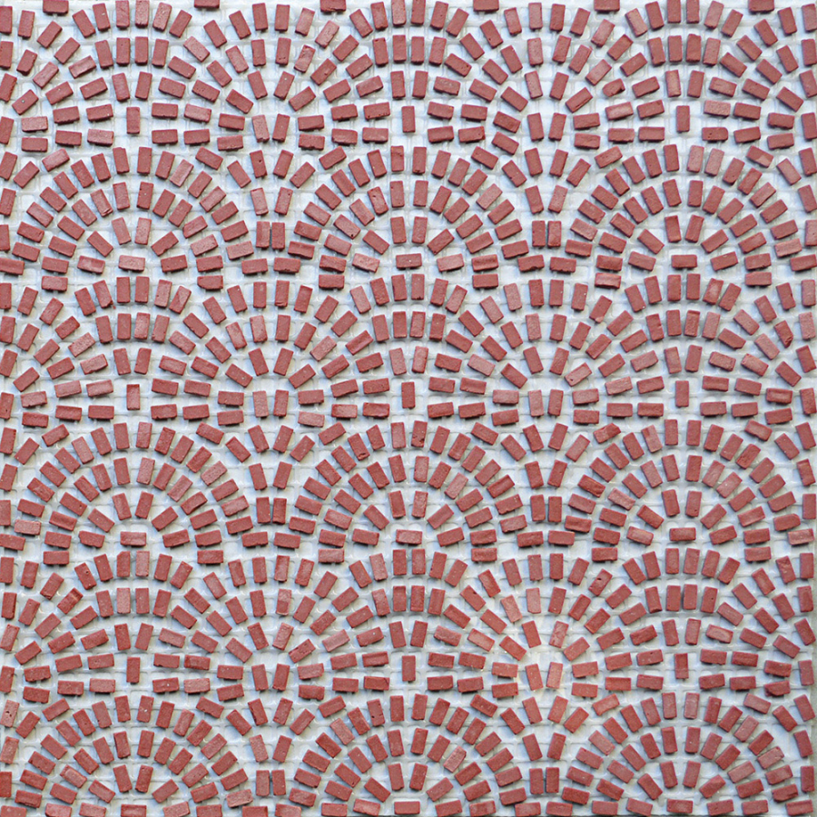 Micro. Мозаика керамогранит Micromosaics Micro-brick Red Pavement 30x30