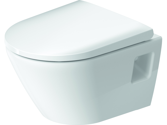 На изображении товар Унитаз подвесной Duravit D-Neo Rimless, 370 x 480 мм, Compact, безободковый, цвет белый от официального представителя в Москве