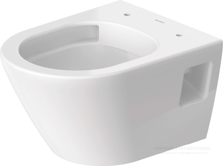 Унитаз подвесной Duravit D-Neo Rimless, 370 x 480 мм, Compact, безободковый, цвет белый