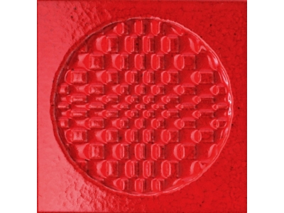 Iris ceramica Керамическая плитка BDA Citta di Faenza Geo rosso decor glossy 15x15