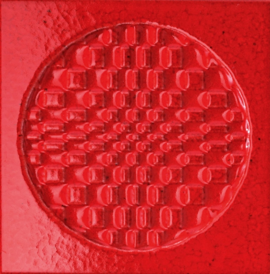 Iris ceramica Керамическая плитка BDA Citta di Faenza Geo rosso decor glossy 15x15
