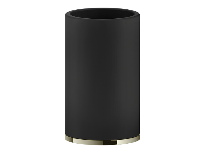 На изображении товар Стакан Gessi Inciso ⌀75хh127 мм, настольный, цвет Black/Nickel PVD от официального представителя в Москве