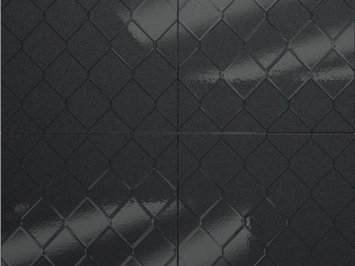 На изображении товар Iris Ceramica Керамическая плитка Diesel Fence Black glossy 20x20 от официального представителя в Москве