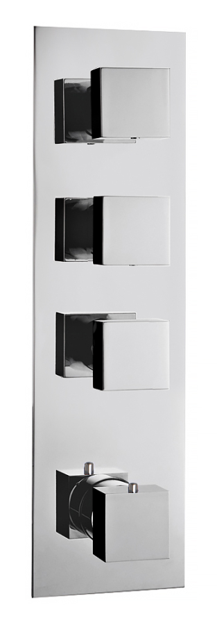 Термостат Carlo Frattini Fimatherm  встраиваемый, горизонтальный/вертикальный монтаж, внешняя часть, цвет хром