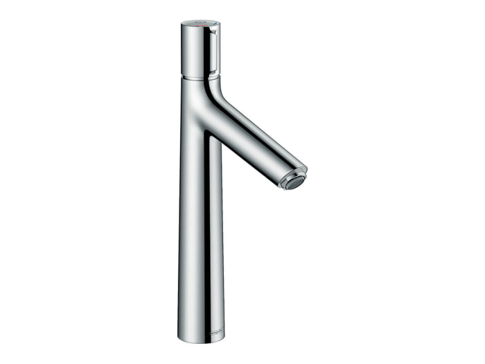 На изображении товар Смеситель для раковины Hansgrohe Talis S, с высоким изливом, цвет хром от официального представителя в Москве