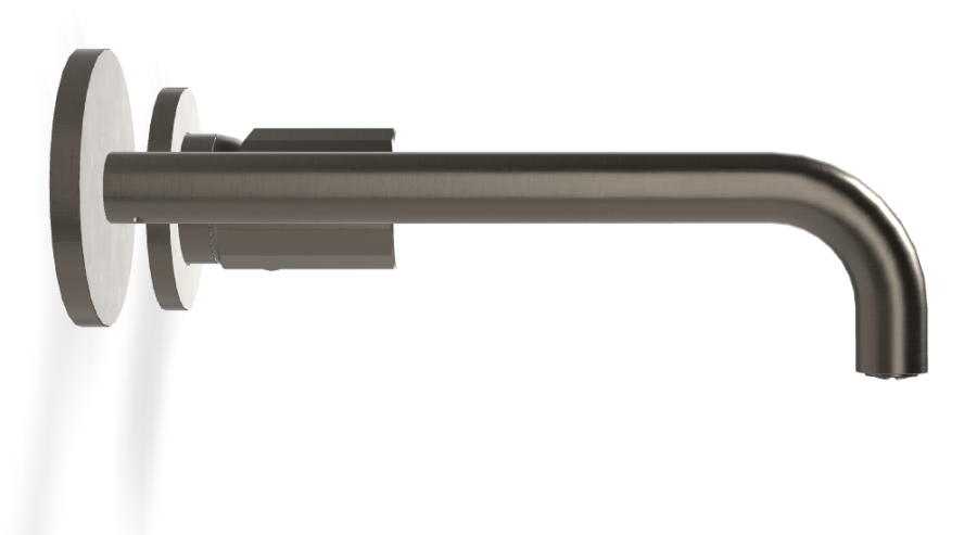 Смеситель для раковины Carlo Frattini Spillo Tech, ручка V Collection, с донным клапаном Click-Clack, излив 200 мм, внешняя часть, цвет брашированный чёрный хром - изображение 2