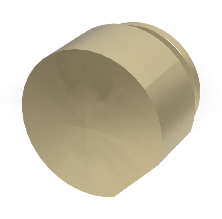 Запорный вентиль Carlo Frattini SO, с подключением на 1/2", без ручек, внешняя часть, цвет брашированная шампань