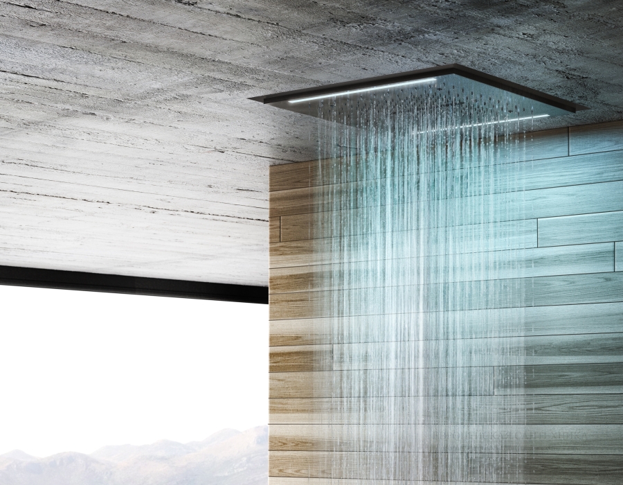 Накладная панель верхнего душа Gessi Colour, c подсветкой, 500x500 мм, цвет Matte White - изображение 2