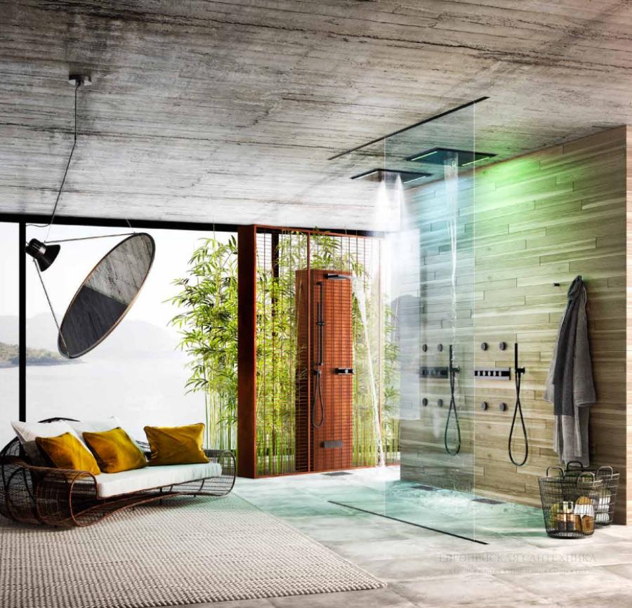 Накладная панель верхнего душа Gessi Colour, c подсветкой, 500x500 мм, цвет Matte White - изображение 3