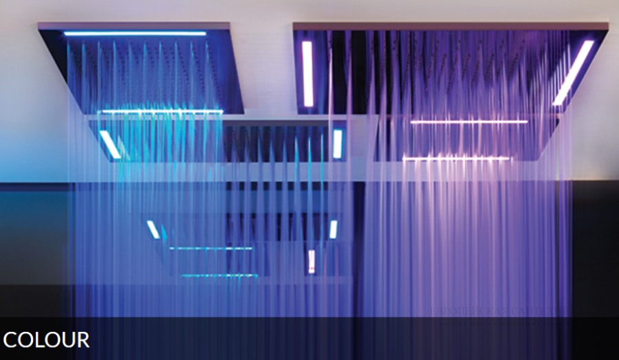 Накладная панель верхнего душа Gessi Colour, c подсветкой, 500x500 мм, цвет Matte White - изображение 5