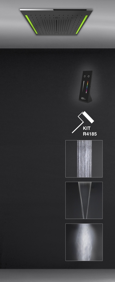Накладная панель верхнего душа Gessi Colour, c подсветкой, 500x500 мм, цвет Matte White - изображение 1