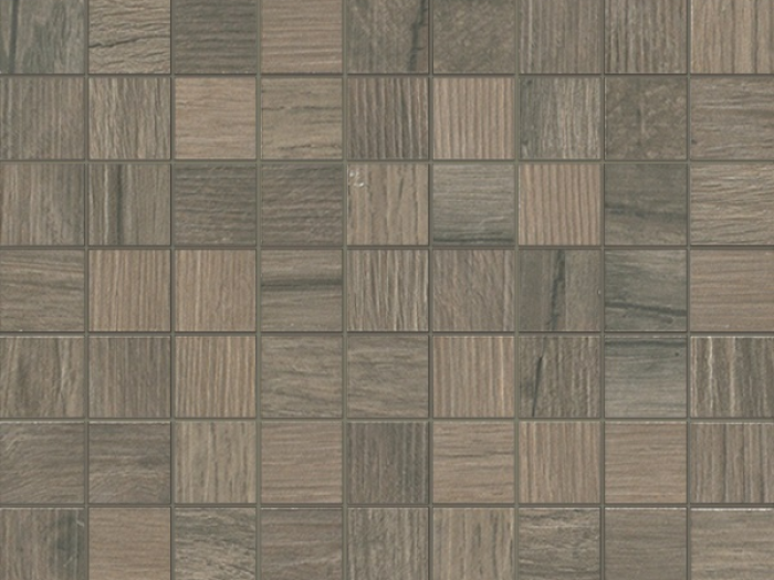На изображении товар Kronos ceramiche Керамогранит Wood side 3X3 Nut Mosaico 30x30 от официального представителя в Москве