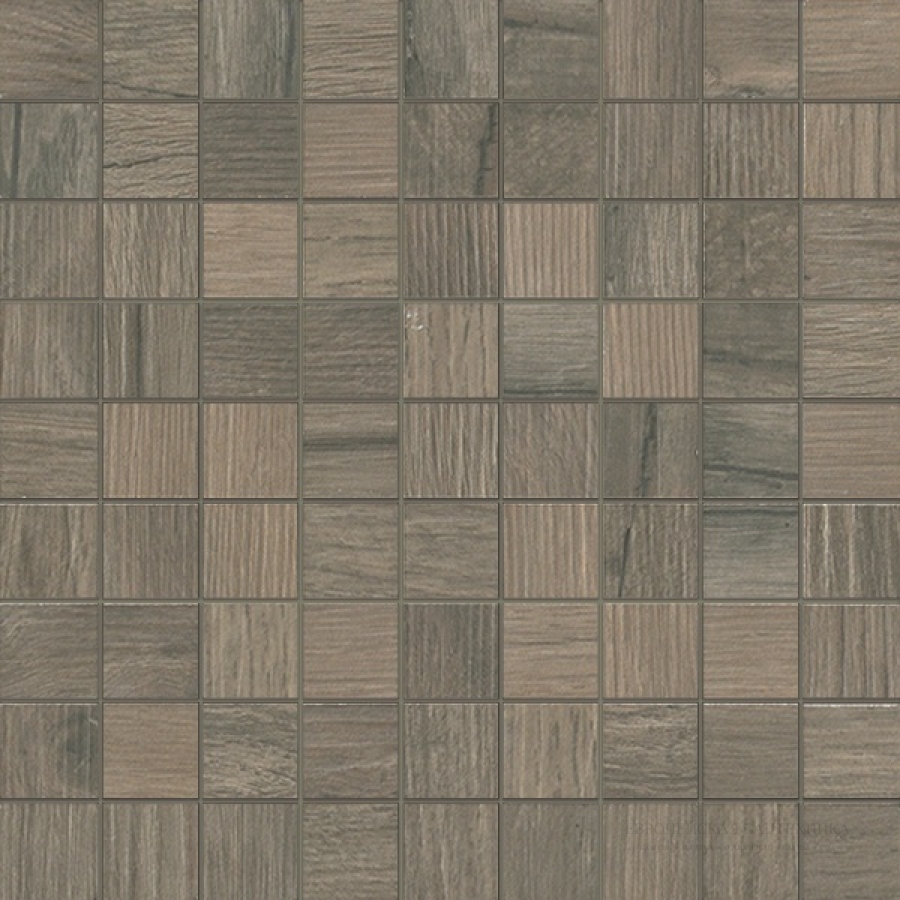 Kronos ceramiche Керамогранит Wood side 3X3 Nut Mosaico 30x30