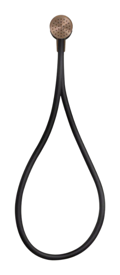 Ручной душ Gessi HI-FI, магнитный, с держателем, лейкой, шлангом Darkflex 1500 мм, цвет Copper Brushed PVD