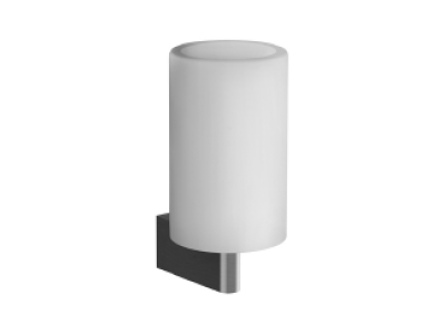 Cтакан Gessi Origini, настенный, ⌀75хh160 мм, цвет White/Black Metal Brushed PVD