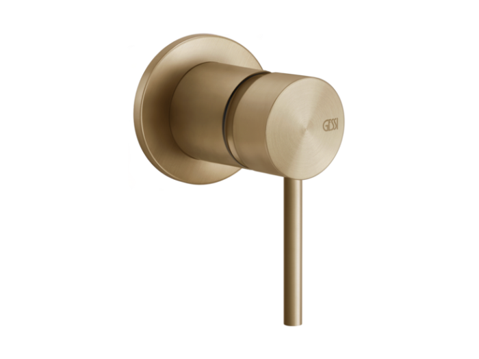 На изображении товар Смеситель Gessi 316 Flessa, встраиваемый, на 1 выход, цвет Warm Bronze Brushed PVD от официального представителя в Москве