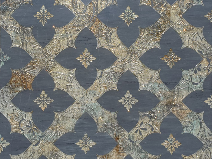 На изображении товар Akros Venezia Камень Avantgarde Sidus NG Bardiglio multicolor Gold powder 80X80X1 от официального представителя в Москве