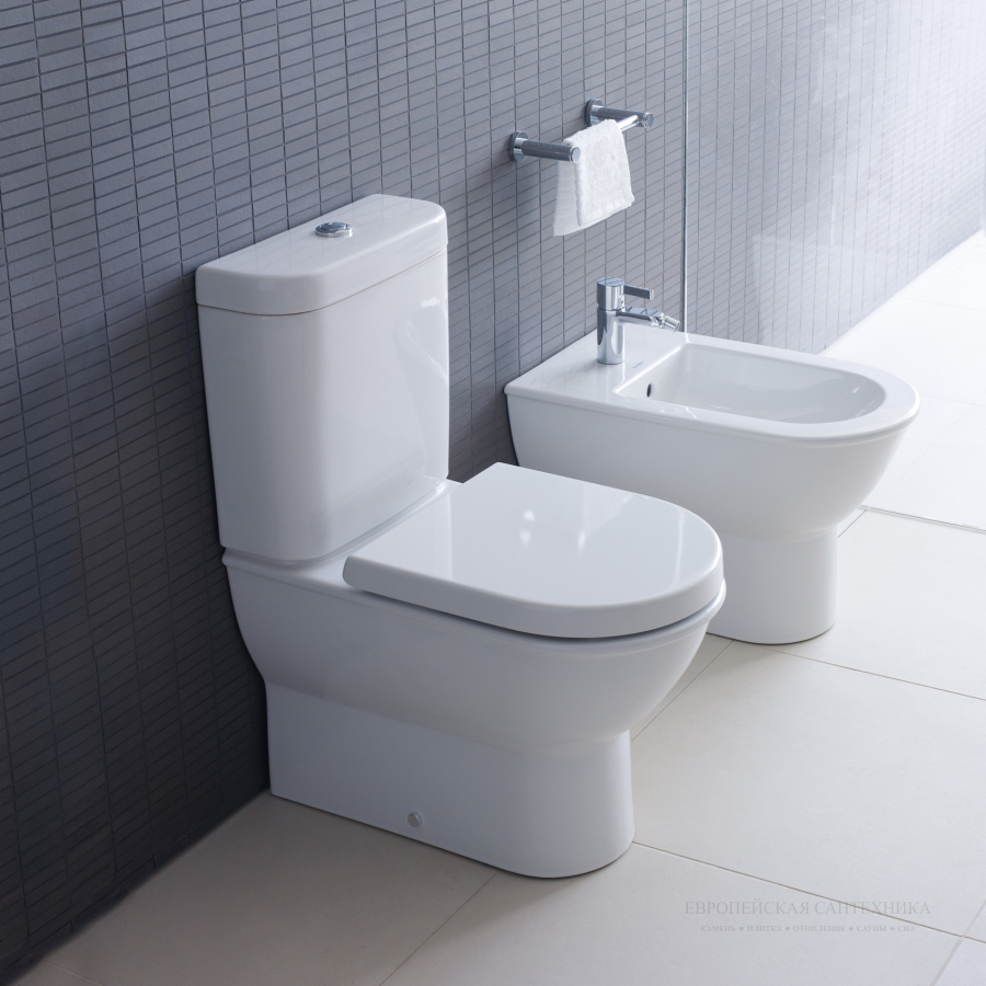 Биде напольное Duravit Darling New, 370 х 630 мм, цвет белый - изображение 1