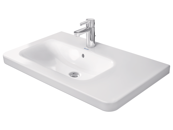На изображении товар Раковина Duravit DuraStyle для мебели, 800х480 мм, чаша слева, с переливом, 1 отверстие под смеситель, цвет белый от официального представителя в Москве