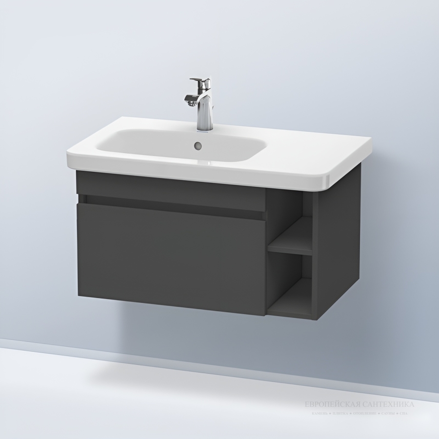 Раковина Duravit DuraStyle для мебели, 800х480 мм, чаша слева, с переливом, 1 отверстие под смеситель, цвет белый - изображение 4