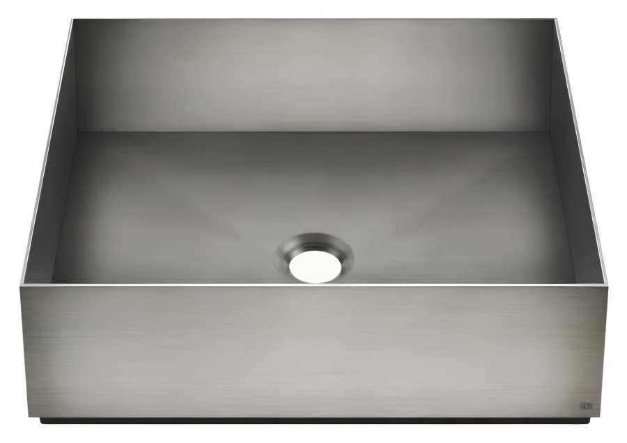 Раковина Gessi Total Look, накладная, из нержавеющей стали, без перелива, 400x400 мм, цвет Steel Brushed