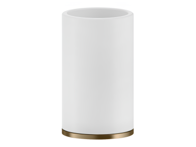Cтакан Gessi Inciso, настольный, ⌀75х127 мм, цвет White/Bronze Brushed