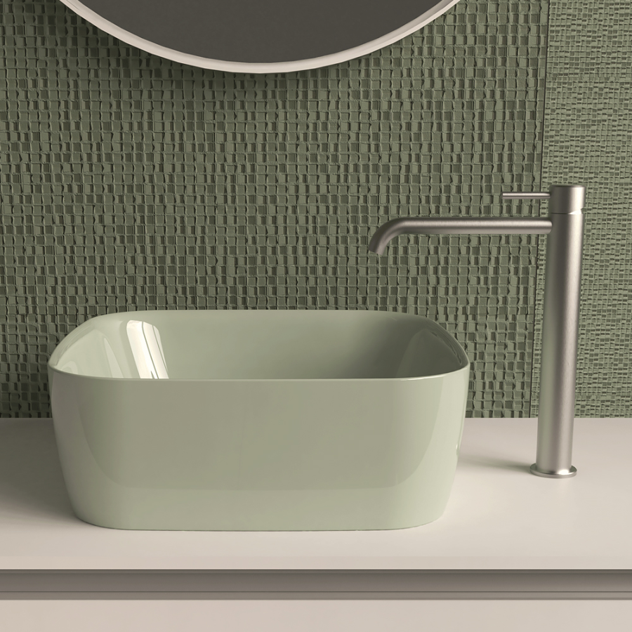 Раковина Flaminia Play, накладная, 420х420 мм, цвет Latte - изображение 1