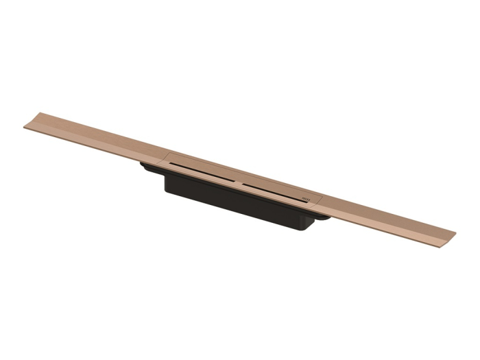 На изображении товар Профиль для душа TECEdrainprofile, L 800 мм, PVD покрытие в цвете Brushed Red Gold/сатинированное красное золото от официального представителя в Москве
