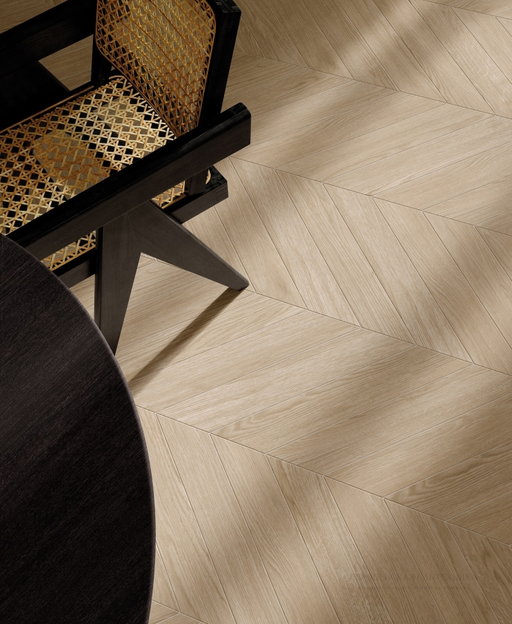 Kronos ceramiche Керамогранит Essence Chevron Pure nat\ret 9x58,5