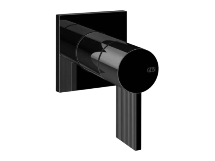 На изображении товар Смеситель для раковины Gessi Inverso, настенный, на 1 выход, внешняя часть, Н-95 мм, цвет Black Metal PVD от официального представителя в Москве