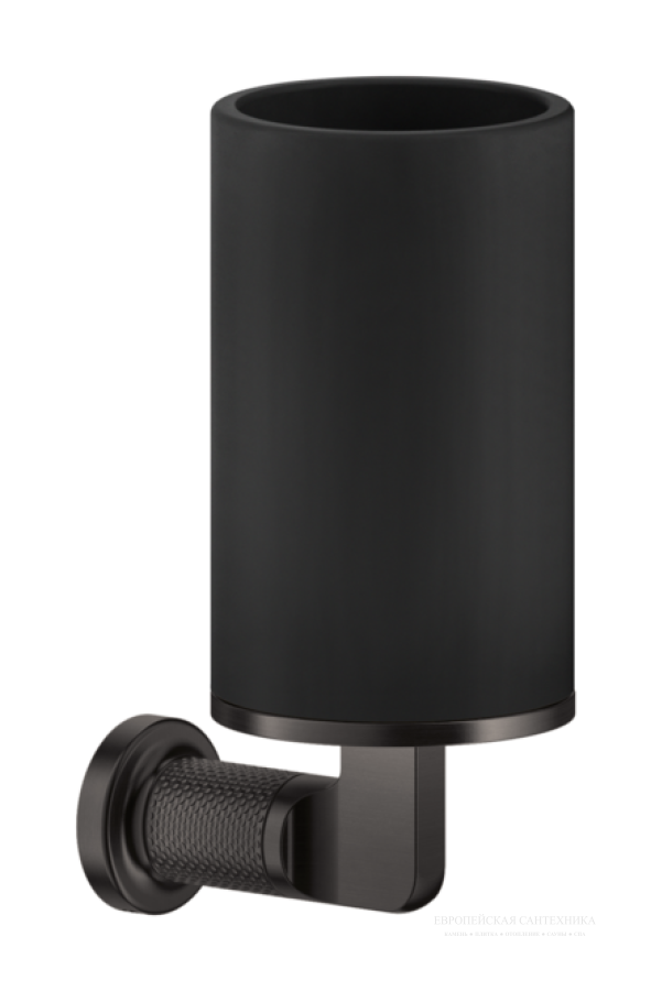 Cтакан Gessi Inciso ⌀75хh176 мм, настенный, цвет Black Metal Brushed PVD