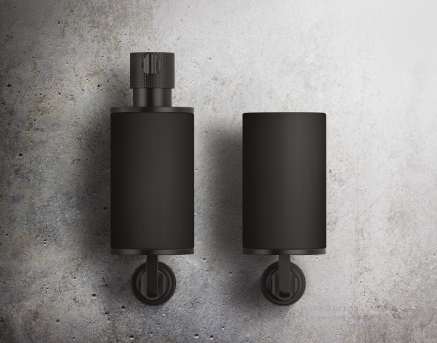 Cтакан Gessi Inciso ⌀75хh176 мм, настенный, цвет Black Metal Brushed PVD - изображение 1