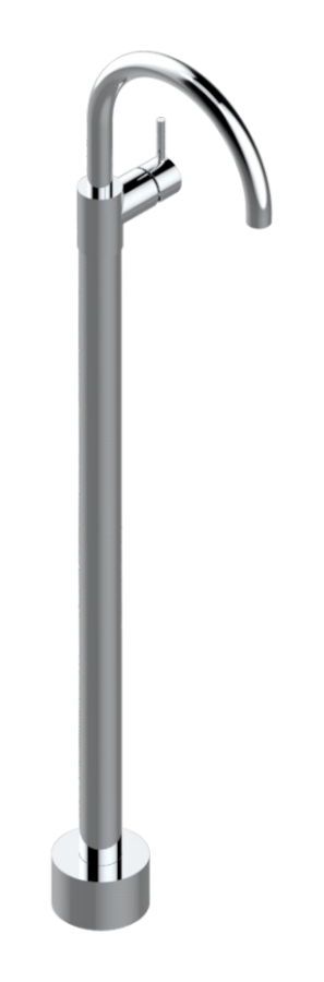 Смеситель THG Nano A Manettes, напольный,  для раковины, однорычажный, излив L-220 мм, цвет матовый никель