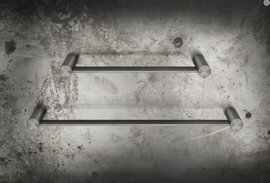 Полотенцедержатель Gessi316, настенный L450 мм, цвет Black Metal Brushed PVD - изображение 1