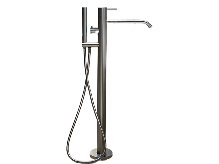 На изображении товар Смеситель для ванны AntonioLupi Ayati 850 мм, Satin Stainless Stee от официального представителя в Москве