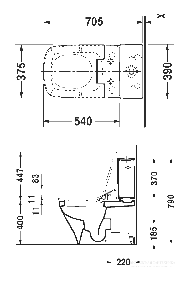 Унитаз Duravit DuraStyle напольный только в сочетании с SensoWash, 370х700 мм, цвет белый - изображение 9