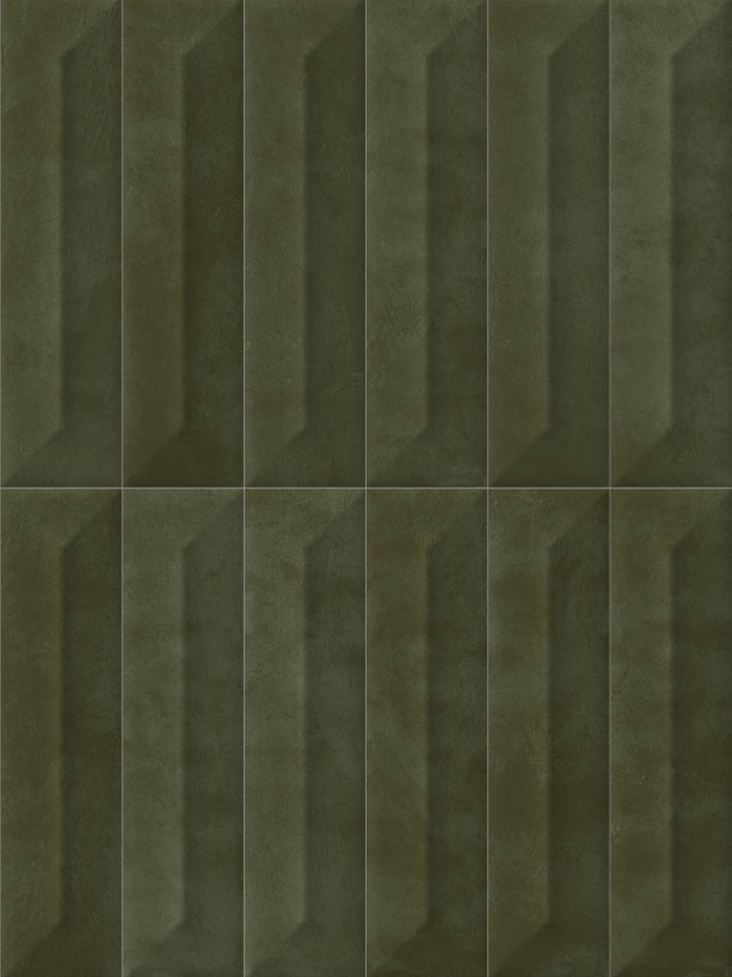 Sartoria Керамическая плитка Pop Ridge Muschio Glossy 6.2x25 - изображение 1