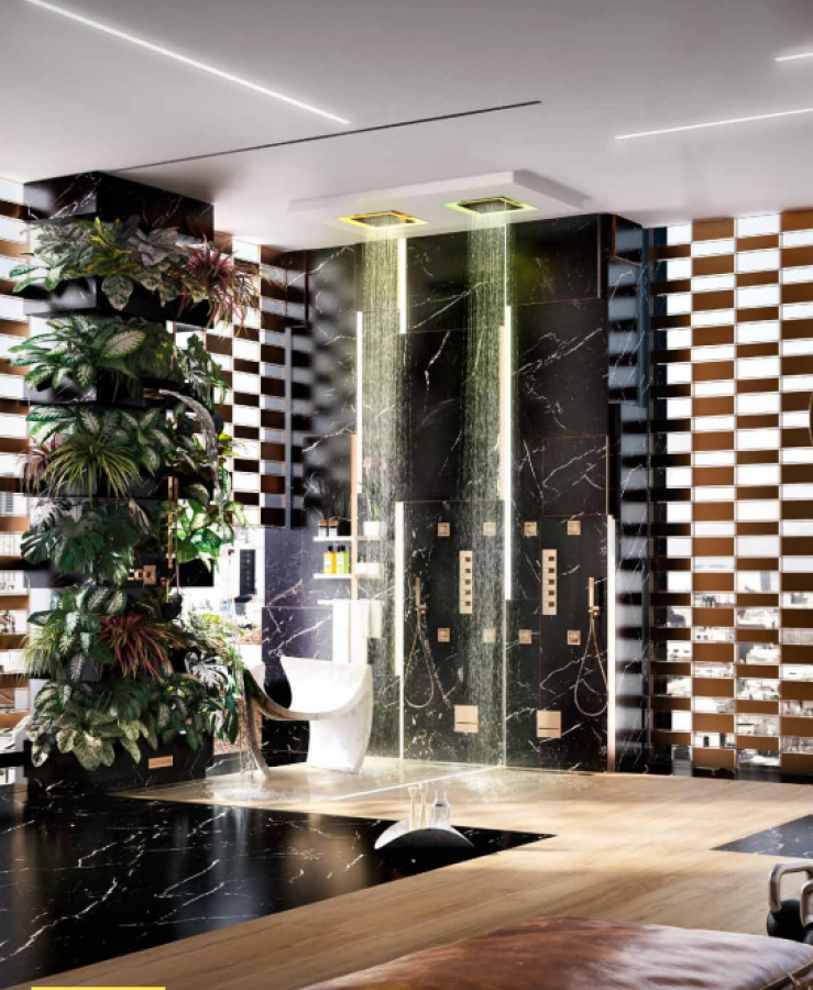 Накладная панель Gessi Afilo, для многофункциональной душевой системы, 500х500 мм, цвет steel brushed - изображение 3