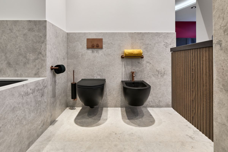 Бумагодержатель Gessi Anello, настенный, без крышки, цвет Matte Black - изображение 2