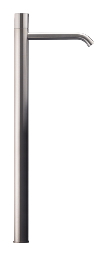 Смеситель для раковины Cea Design Giotto Plus, с высоким изливом, h-685 мм, с аэратором для ванны, цвет сатинированная нержавеющая сталь