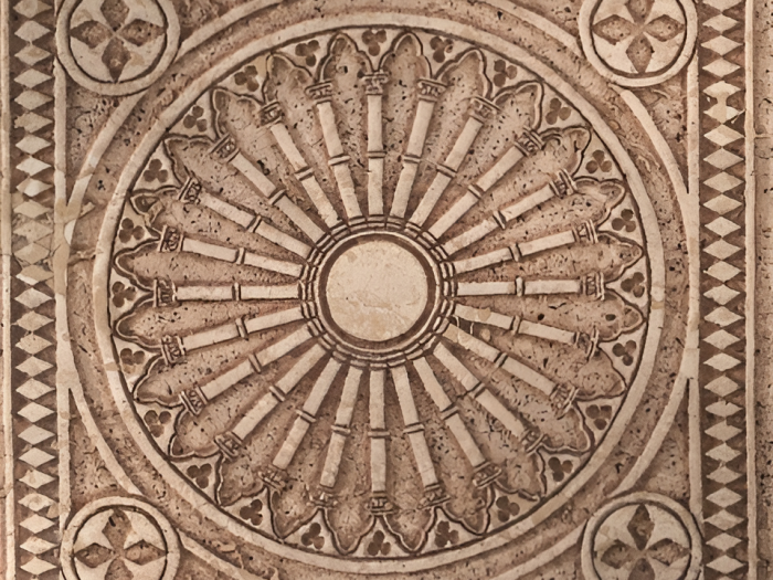 На изображении товар Akros Venezia Камень Decorative Art Domus M1029 Travertino Classico 14,8X14,8X1 от официального представителя в Москве