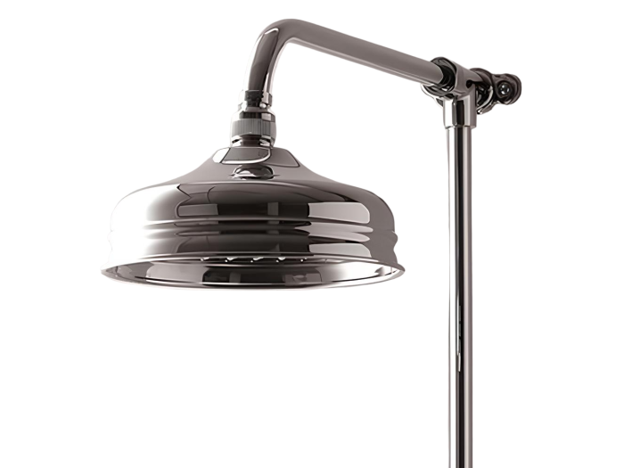 На изображении товар Верхний душ Devon&Devon Shower, ø 200 мм, с наружной трубой, цвет светлое золото от официального представителя в Москве