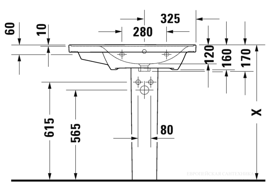 Раковина Duravit D-Neo для мебели, 800x480 мм, чаша справа, на 1 отверстие под смеситель, цвет белый с покрытием WonderGliss - изображение 11