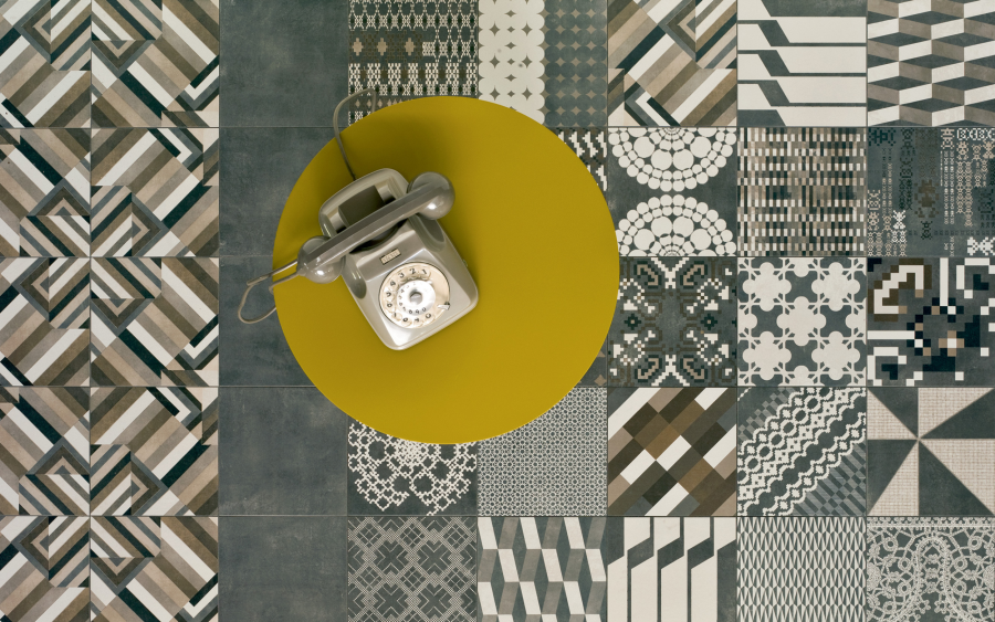 Mutina Керамогранит Azulej Trama Nero 20x20 - изображение 4