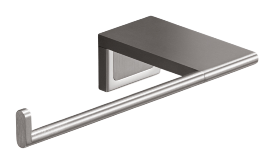 Бумагодержатель CEA Design Duet, настенный, открытый, монтаж справа, сталь, цвет Black Diamond сатинированный