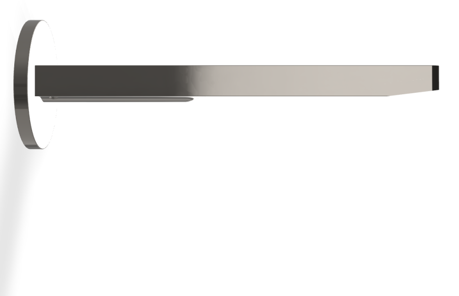 Излив Carlo Frattini Mast, настенный, L-215 мм, цвет чёрный хром - изображение 1